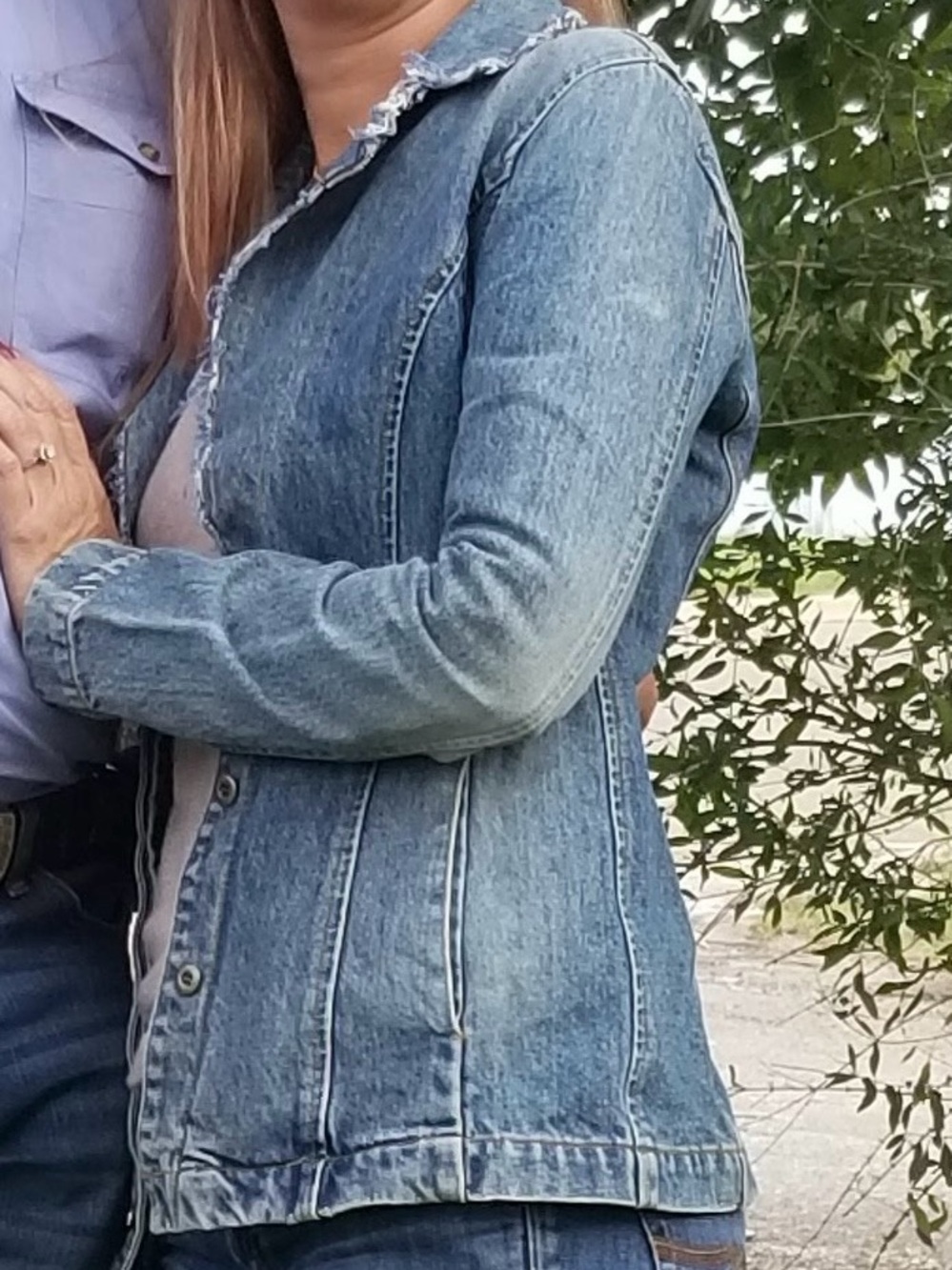 Denim Blazer jacket flattering fit tailored style